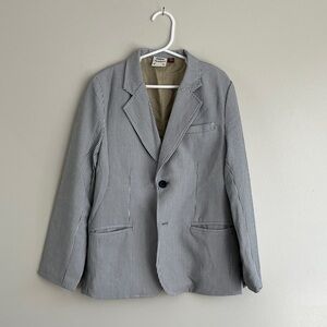 Classic Kids Pinstripe Blazer - Black and White